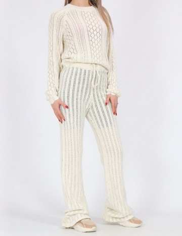 Pantaloni Noisy May, ecru