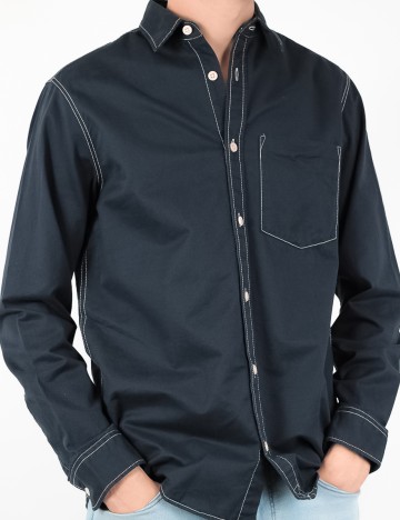 Camasa Jack&Jones, bleumarin, L