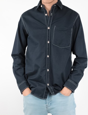 Camasa Jack&Jones, bleumarin, L