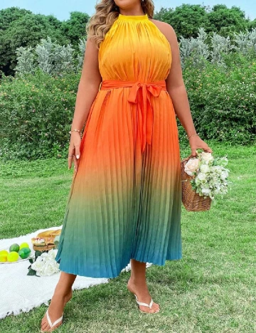 Rochie lunga SHEIN CURVE, mix culori