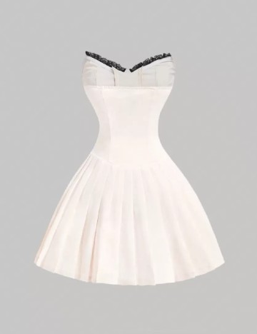 Rochie scurta SHEIN, crem