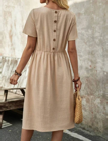 Rochie scurta Emery Rose, crem