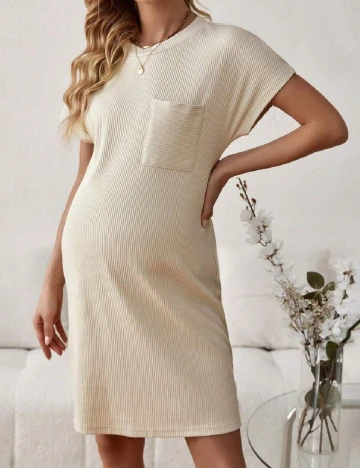 Rochie scurta SHEIN Maternity, crem Crem