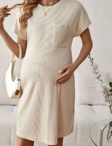 Rochie scurta SHEIN Maternity, crem Crem