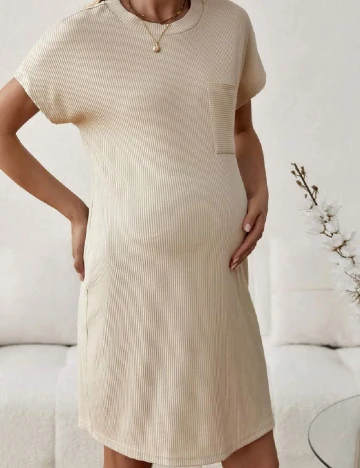 Rochie scurta SHEIN Maternity, crem Crem