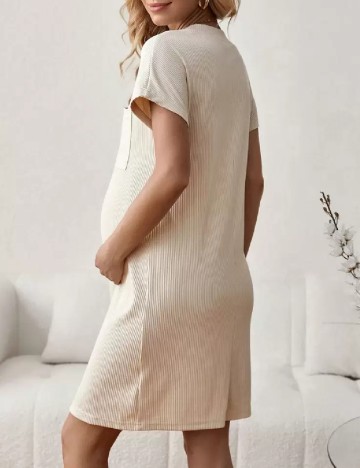 Rochie scurta SHEIN Maternity, crem