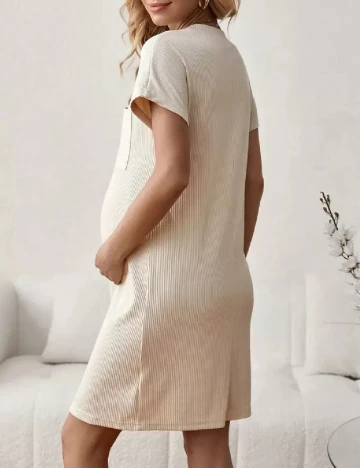 Rochie scurta SHEIN Maternity, crem Crem