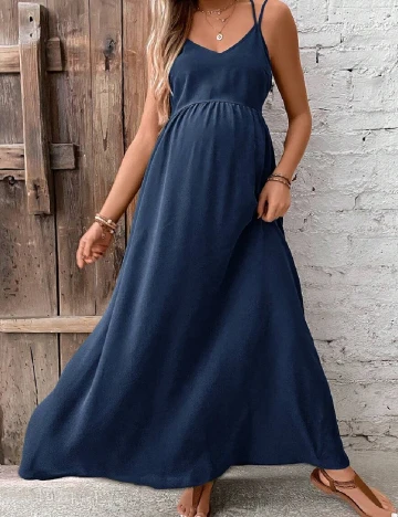 Rochie lunga SHEIN Maternity, albastru