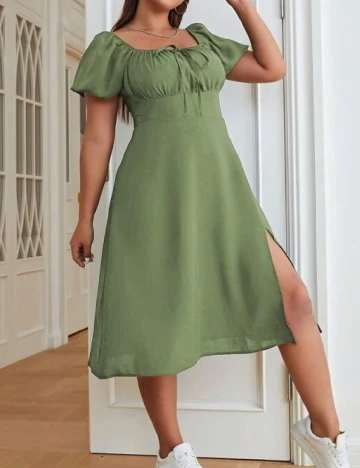 Rochie medie SHEIN CURVE, verde