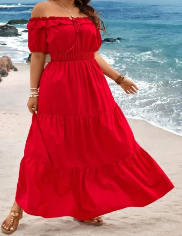 Rochie lunga SHEIN CURVE, rosu