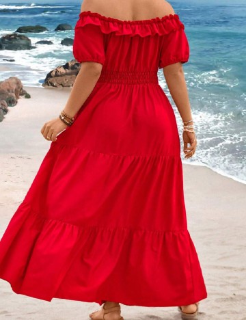 Rochie lunga SHEIN CURVE, rosu