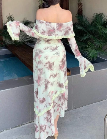 Rochie medie Dazy, verde