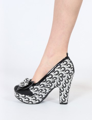 Pantofi SHEIN, alb/negru