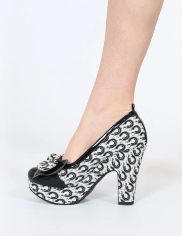 Pantofi SHEIN, alb/negru