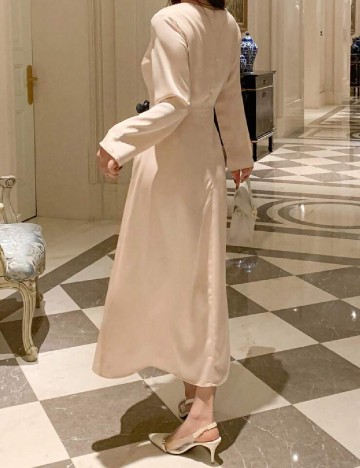 Rochie medie Dazy, crem
