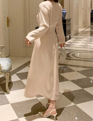 Rochie medie Dazy, crem
