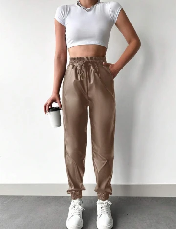 Pantaloni SHEIN, maro