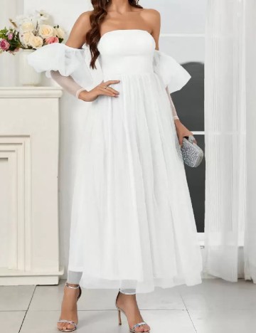 
						Rochie lunga SHEIN, alb