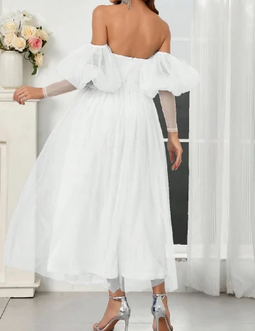 Rochie lunga SHEIN, alb Alb
