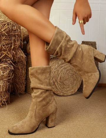 Botine SHEIN, maro