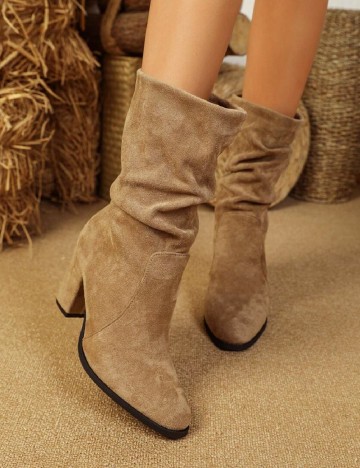 Botine SHEIN, maro