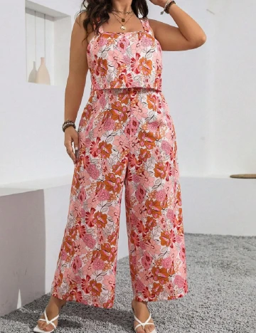 Salopeta SHEIN CURVE, floral print