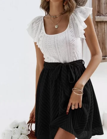 Rochie scurta SHEIN, alb/negru