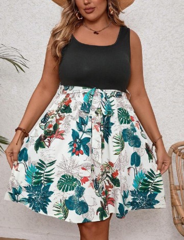 Rochie scurta SHEIN CURVE, mix culori