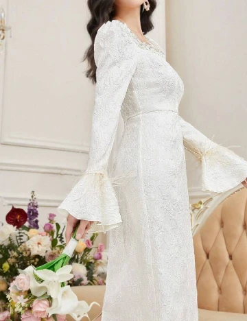 Rochie lunga SHEIN, ecru Alb