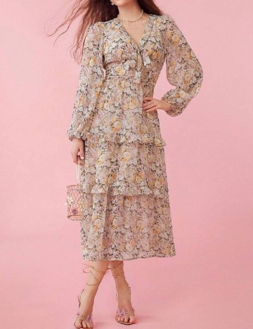 Rochie medie SHEIN, floral print