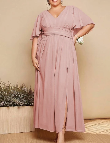 Rochie lunga SHEIN CURVE, roz