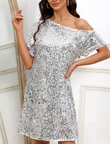 
						Rochie scurta SHEIN, argintiu