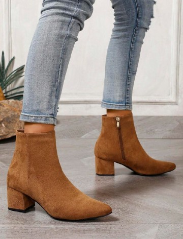 Botine SHEIN, maro