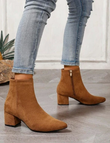 Botine SHEIN, maro