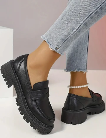 Mocasini SHEIN, negru Negru