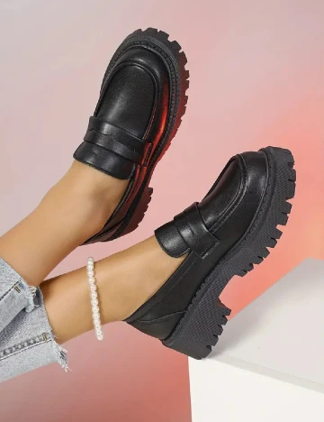 Mocasini SHEIN, negru Negru