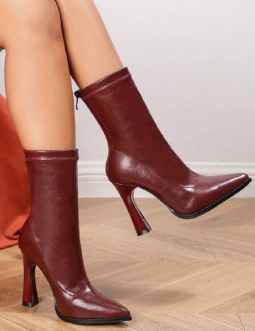 
						Botine SHEIN, visiniu