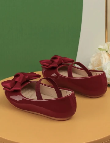 Pantofi Shein Kids, grena Rosu