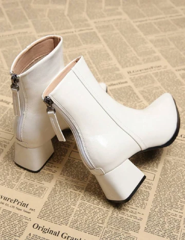 Botine SHEIN, alb