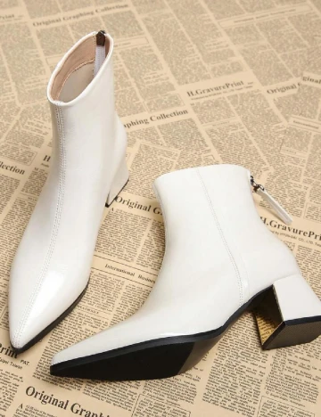 Botine SHEIN, alb