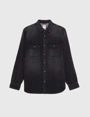 Camasa Zara, negru, M