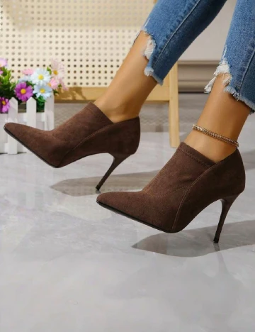 Botine SHEIN, maro
