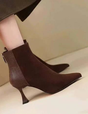 Botine SHEIN, maro