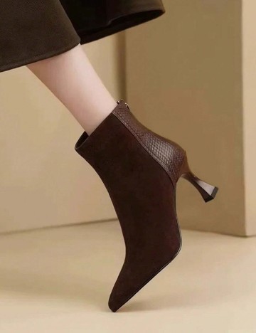 Botine SHEIN, maro