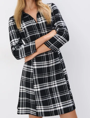 Rochie scurta Mohito, alb/negru