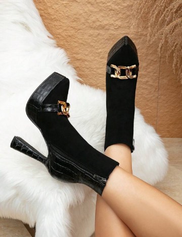 Botine SHEIN, negru