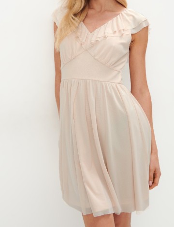 Rochie scurta Mohito, crem