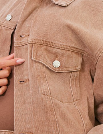 Jacheta Oversize PRETTYLITTLETHING, maro