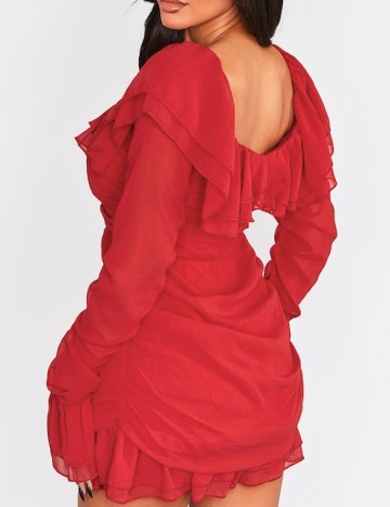 Rochie scurta PRETTYLITTLETHING, rosu