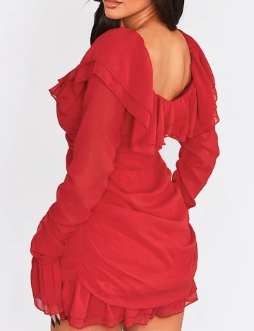 Rochie scurta PRETTYLITTLETHING, rosu